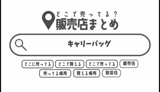 キャリーバッグはどこで買える？どこに売ってる？販売店まとめ